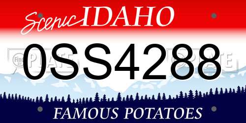 0SS4288 Idaho License Plate