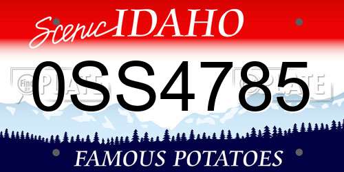 0SS4785 Idaho License Plate