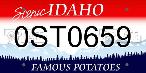 0ST0659 Idaho License Plate