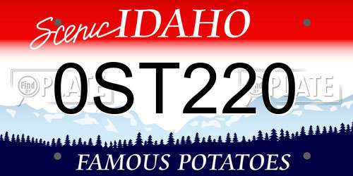 0ST220 Idaho License Plate