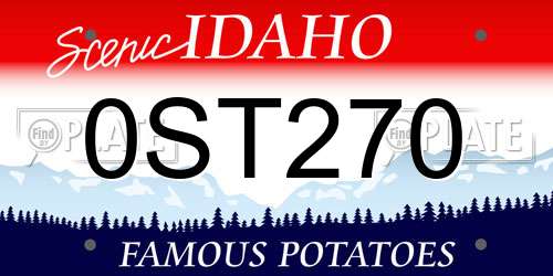 0ST270 Idaho License Plate