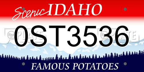 0ST3536 Idaho License Plate