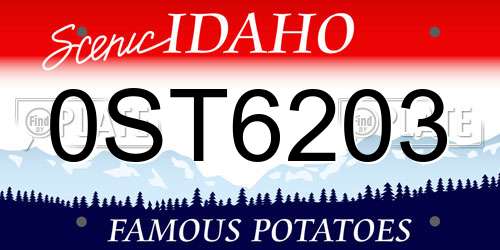 0ST6203 Idaho License Plate