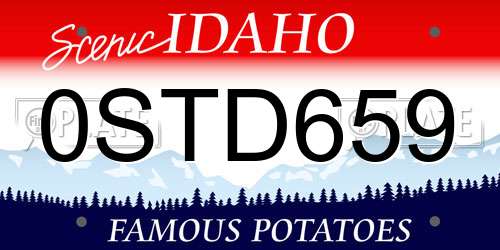 0STD659 Idaho License Plate