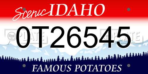 0T26545 Idaho License Plate