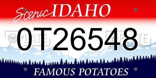 0T26548 Idaho License Plate