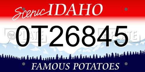0T26845 Idaho License Plate
