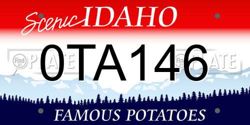 0TA146 Idaho License Plate