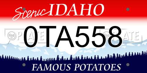 0TA558 Idaho License Plate