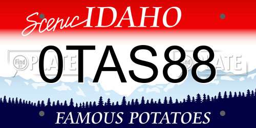 0TAS88 Idaho License Plate