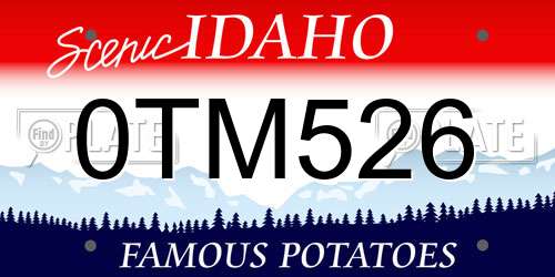 0TM526 Idaho License Plate