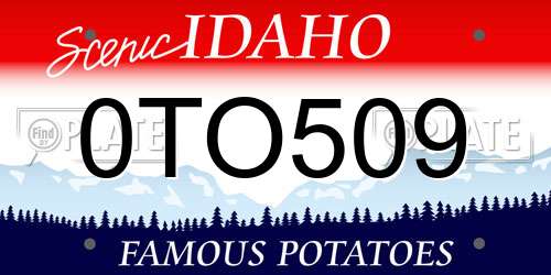 0TO509 Idaho License Plate