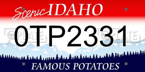 0TP2331 Idaho License Plate
