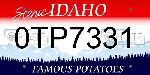 0TP7331 Idaho License Plate