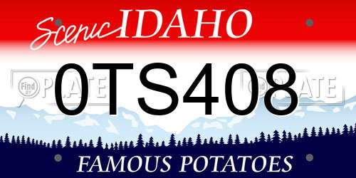0TS408 Idaho License Plate