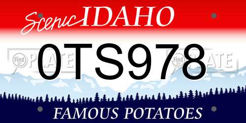 0TS978 Idaho License Plate