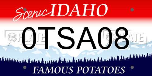 0TSA08 Idaho License Plate