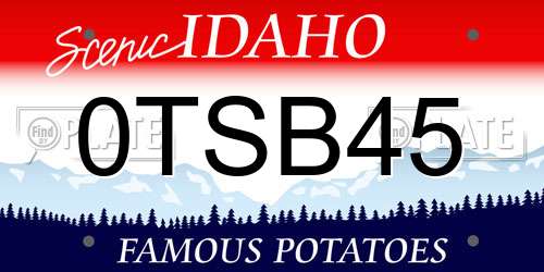 0TSB45 Idaho License Plate
