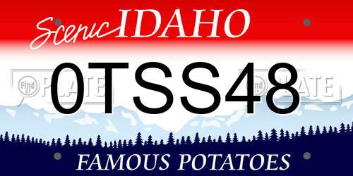 0TSS48 Idaho License Plate