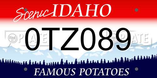 0TZ089 Idaho License Plate