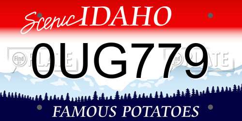0UG779 Idaho License Plate