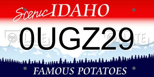 0UGZ29 Idaho License Plate