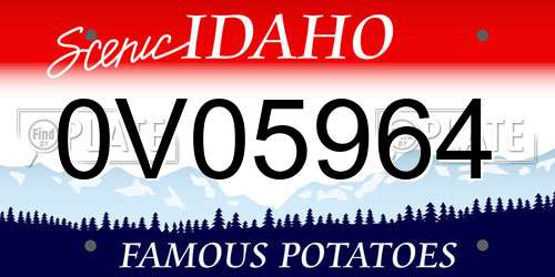 0V05964 Idaho License Plate