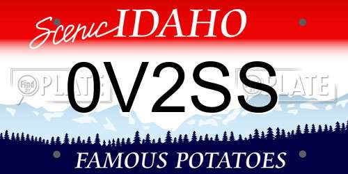 0V2SS Idaho License Plate