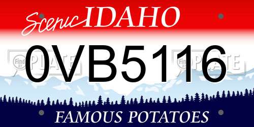 0VB5116 Idaho License Plate