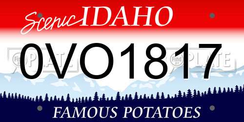 0VO1817 Idaho License Plate