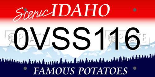 0VSS116 Idaho License Plate