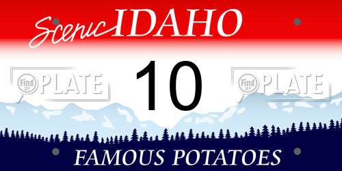 10 Idaho License Plate