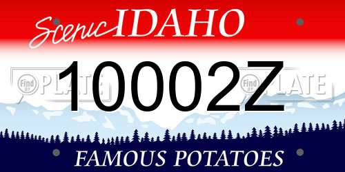 10002Z Idaho License Plate
