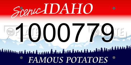 1000779 Idaho License Plate