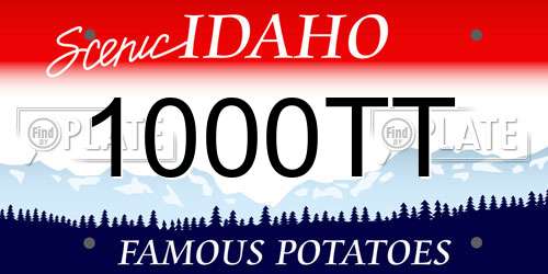 1000TT Idaho License Plate