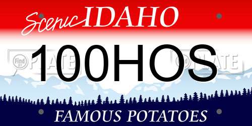 100HOS Idaho License Plate