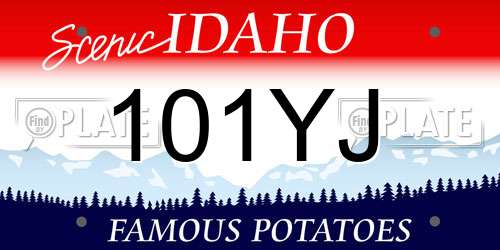 101YJ Idaho License Plate