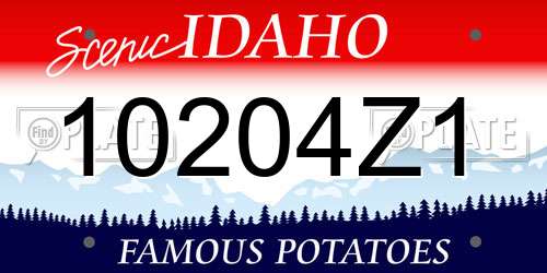 10204Z1 Idaho License Plate