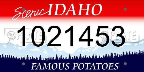 1021453 Idaho License Plate