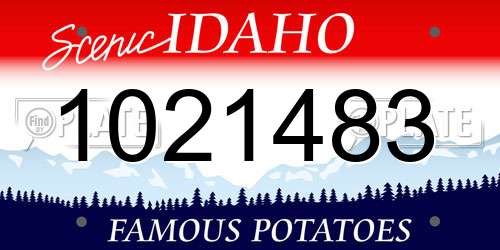 1021483 Idaho License Plate