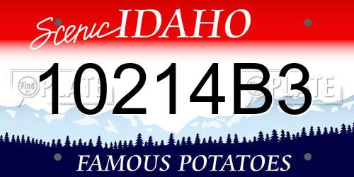 10214B3 Idaho License Plate