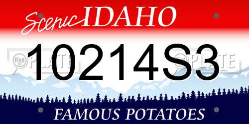 10214S3 Idaho License Plate