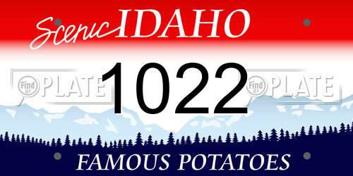 1022 Idaho License Plate