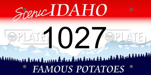 1027 Idaho License Plate