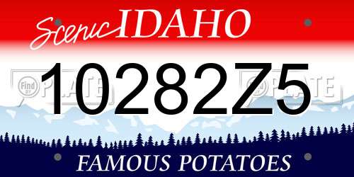 10282Z5 Idaho License Plate