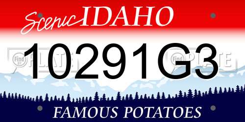10291G3 Idaho License Plate