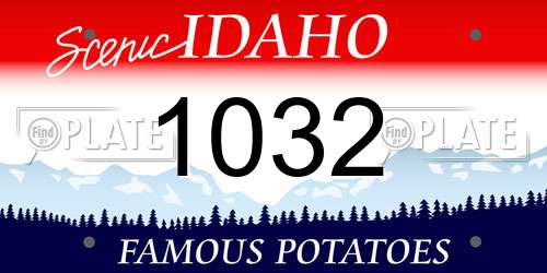 1032 Idaho License Plate