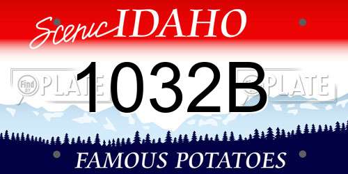 1032B Idaho License Plate