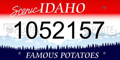 1052157 Idaho License Plate