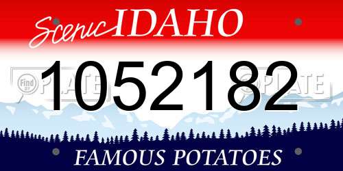 1052182 Idaho License Plate